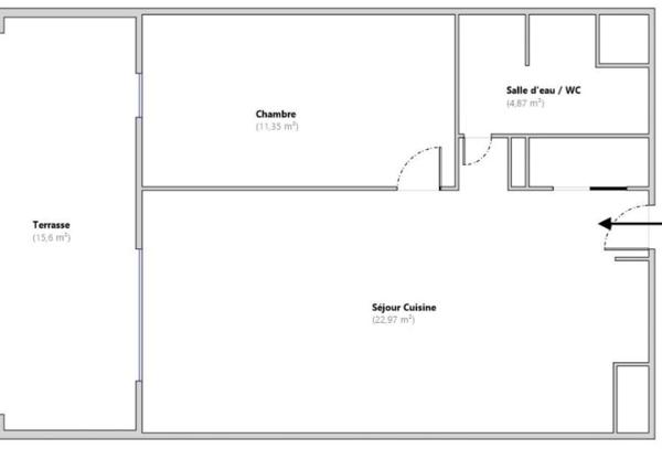 Appartement 2 pièces - 39 m² Exclusivité efficity