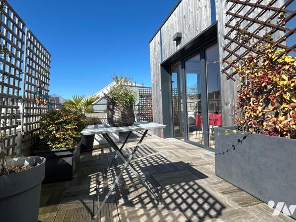 NANTES – Chalâtres. Dans immeuble de 2021, au 4ᵉ et dernier avec asc,T3 de 62,40 m² avec terrasse