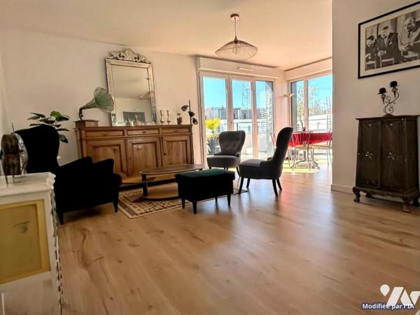 NANTES – Chalâtres. Dans immeuble de 2021, au 4ᵉ et dernier avec asc,T3 de 62,40 m² avec terrasse