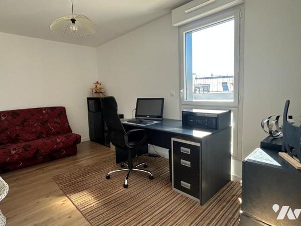 NANTES – Chalâtres. Dans immeuble de 2021, au 4ᵉ et dernier avec asc,T3 de 62,40 m² avec terrasse