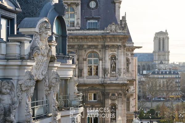 Appartement à l’esprit maison avec vue sur l’Hôtel de Ville et Notre Dame