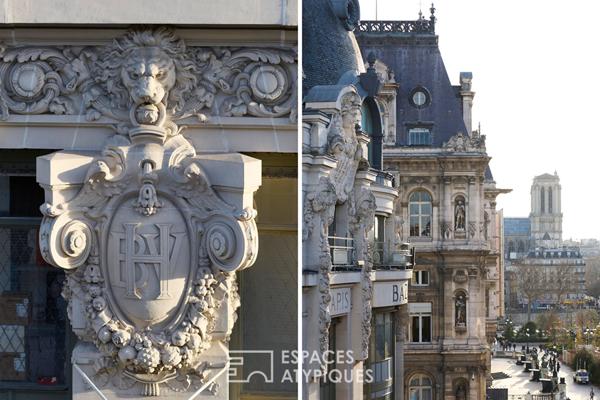 Appartement à l’esprit maison avec vue sur l’Hôtel de Ville et Notre Dame