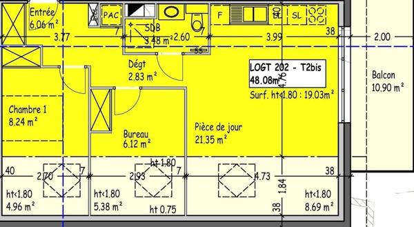 Appartement 3 pièces de 56 m² à NODS (25580)