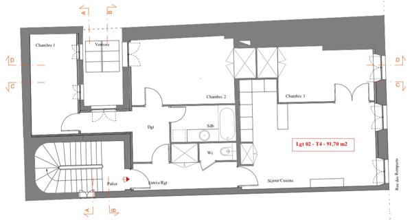 Plateaux Bordeaux hyper centre - Immeuble en pierre