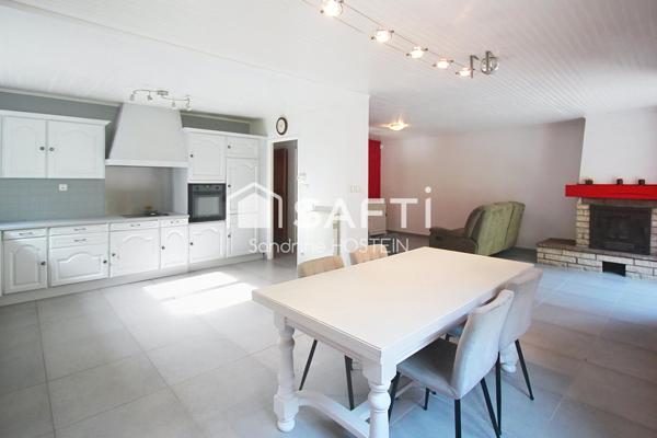 Maison 100m2 hab avec garage, terrasse et jardin!