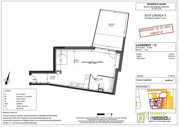 Appartement en frais réduits à CUCQ (62780)