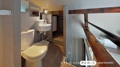 Studio meublé balcon avec vue sacre coeur, Métro les Abbesses