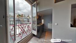 Studio meublé balcon avec vue sacre coeur, Métro les Abbesses