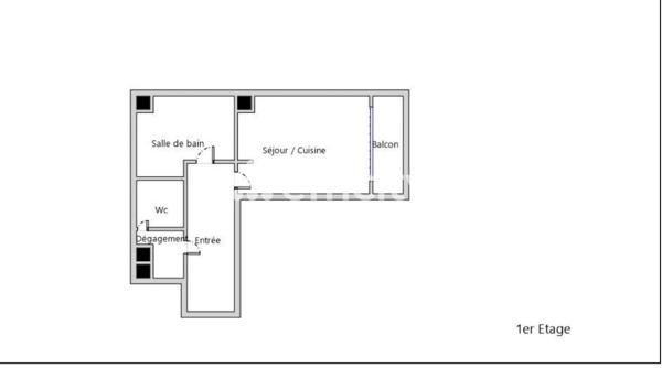 Appartement 1 pièce - 25 m² Exclusivité efficity