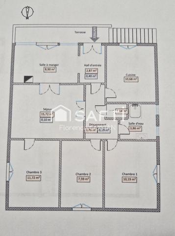 Maison avec fort potentiel sur terrain de 950 m²