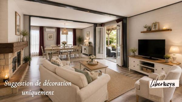Maison familiale 8 Pièces 149m² proche Chambly - Grand jardin - Terrasses -Sous sol total.