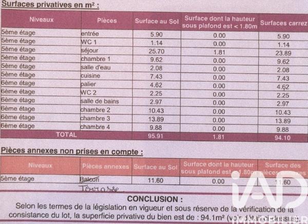 Appartement à vendre 5 pièces 94,1 m² Villeneuve-la-Garenne