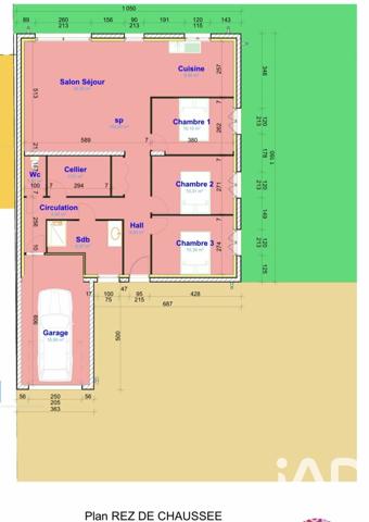 Terrain à vendre 900 m² Rodelinghem