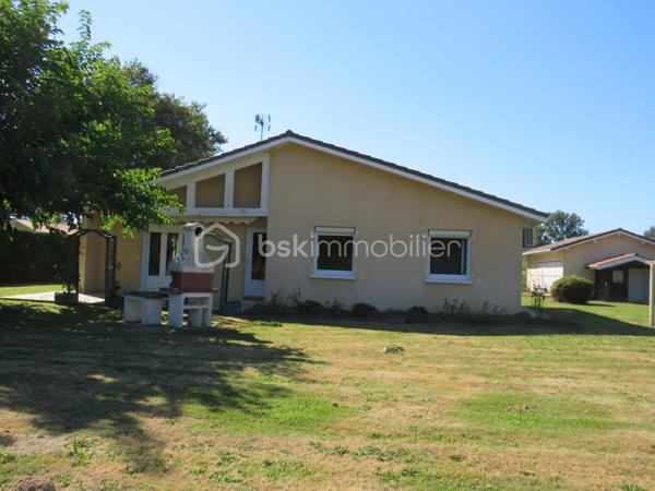 Dpt LANDES (40), à saisir ce plain-pied situé proche d'Aire sur Adour sur un Terrain clos et arboré de 2000 m²

Sur la commune de DUHORT-BACHEN cette jolie maison contemporaine et lumineuse  de 1989 vous offre :  

un Bel espace de vie très lumineux donnant sur sa terrasse avec son poêle à bois récent, une cuisine équipée moderne et ouverte sur le salon, 3 chambres (dont 2 avec placard), 1 salle de bain avec douche Italienne et double vasque, un grand cellier buanderie et  un WC séparé. 
Un garage double de 50 m² et un abris bois complète ce lot.
Terrain clos, arboré et entretenu de plus 2000 m².

Coté technique on y trouve une  clim réversible, un poêle à bois, VMC, des baies vitrées, Double vitrage, volets roulants électriques, un toit en bon état avec une isolation récente à 1 € et un assainissement non collectif.

Océan / montagne à 1H15 minutes de route…

Si vous rêvez d'un havre de paix, au calme pour poser vos valises, c'est incontestablement ici...

 A visiter sans tarder, Affaire à saisir, travaux récents de rénovation intérieure……

Contactez Frédéric pour organiser une visite