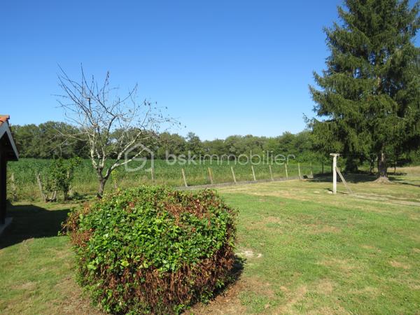 Dpt LANDES (40), à saisir ce plain-pied situé proche d'Aire sur Adour sur un Terrain clos et arboré de 2000 m²

Sur la commune de DUHORT-BACHEN cette jolie maison contemporaine et lumineuse  de 1989 vous offre :  

un Bel espace de vie très lumineux donnant sur sa terrasse avec son poêle à bois récent, une cuisine équipée moderne et ouverte sur le salon, 3 chambres (dont 2 avec placard), 1 salle de bain avec douche Italienne et double vasque, un grand cellier buanderie et  un WC séparé. 
Un garage double de 50 m² et un abris bois complète ce lot.
Terrain clos, arboré et entretenu de plus 2000 m².

Coté technique on y trouve une  clim réversible, un poêle à bois, VMC, des baies vitrées, Double vitrage, volets roulants électriques, un toit en bon état avec une isolation récente à 1 € et un assainissement non collectif.

Océan / montagne à 1H15 minutes de route…

Si vous rêvez d'un havre de paix, au calme pour poser vos valises, c'est incontestablement ici...

 A visiter sans tarder, Affaire à saisir, travaux récents de rénovation intérieure……

Contactez Frédéric pour organiser une visite