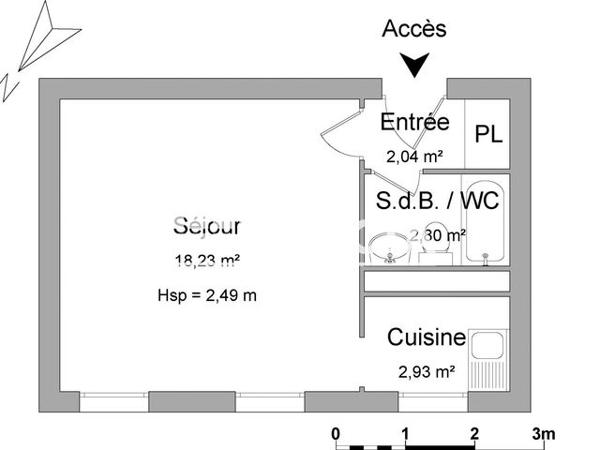 Location Studio 26 m² - 5 - 7 RUE DE L'ABREUVOIR Metz 57000