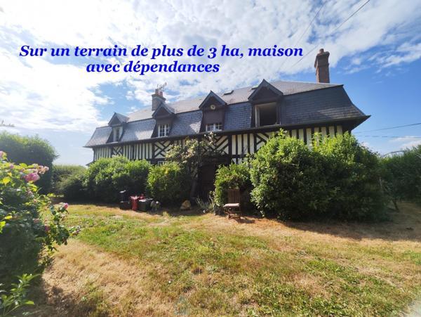 Sur plus de 3 ha de terrain, agréable maison avec dépendances