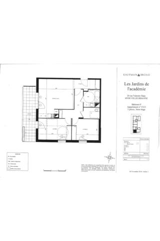 Appartement à vendre 3 pièces VILLEURBANNE (69)