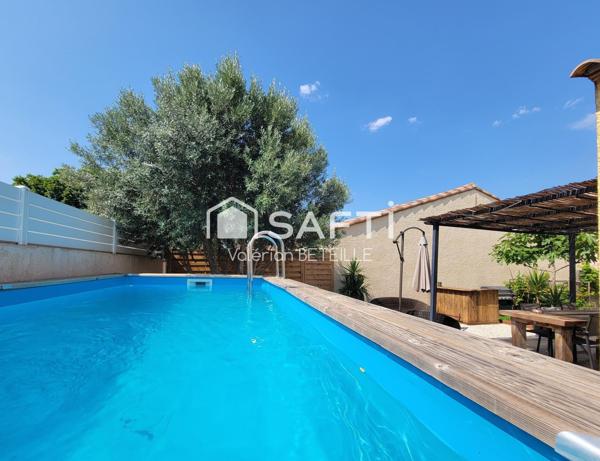 Maison récente 3 chambres avec piscine, jardin et garage