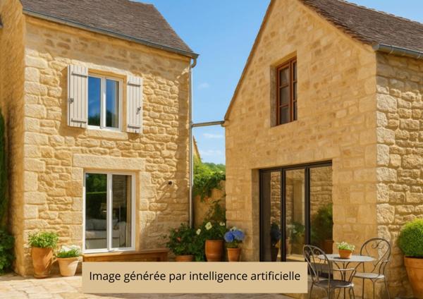 Ensemble immobilier de charme à rénover avec extérieur