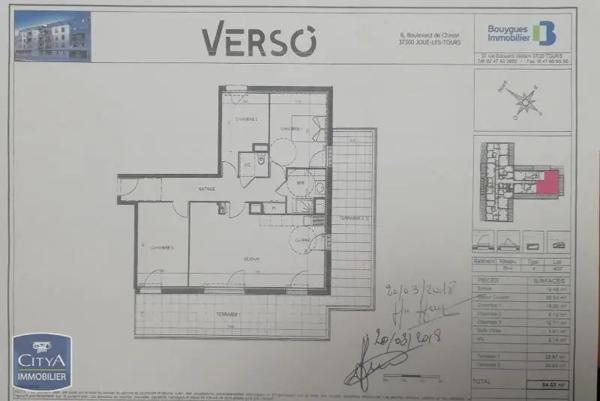 Location appartement 4 pièces de 84.65m²