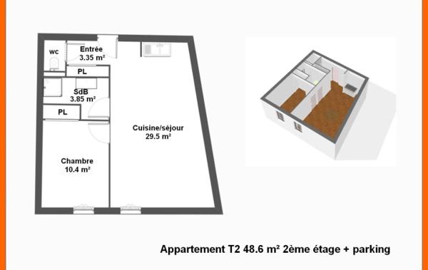 Vente Appartement P2 rénové(e) Montluel   