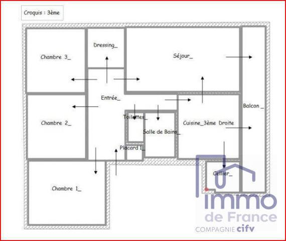 Appartement 5 pièces                                        - 43000 Le Puy-en-Velay Réf : 2563-CIFVFOREZVELAY