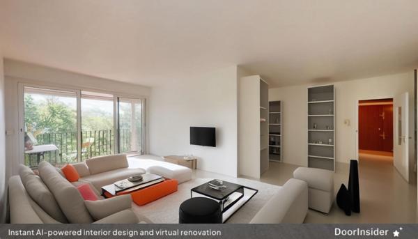 3/4 pièces au 6ème étage, avec asc., balcon-loggia ensoleillé et vue dégagée sur forêt