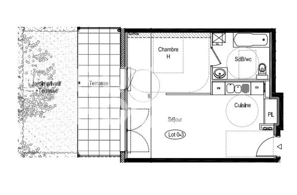 Appartement Essey-les-nancy 2 pièce(s) 38.95 m2
