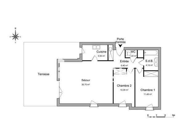 Location Appartement 3 pièces 70.4 m² - 16 IMPASSE SAINT ARNAULT Agen 47000