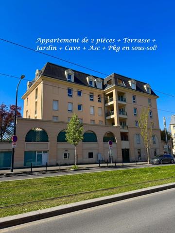 Limite Le Raincy... Appartement de 2P + Terrasse + Jardin + Pkg...