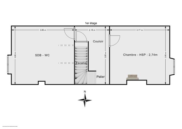 Charmante maison de ville – 65 m² habitables