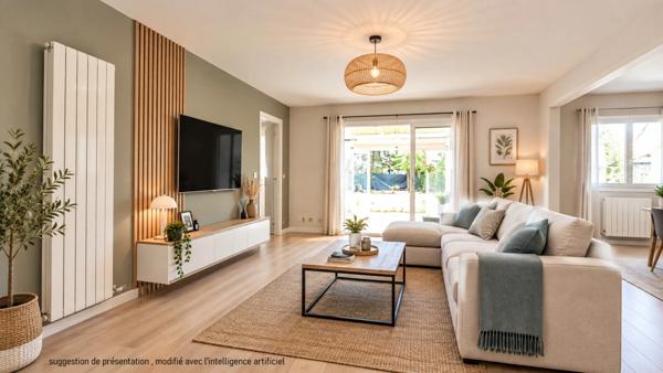 Maison de 76.83 m² - 3 chambres avec véranda et garage de 15,83m² – Terrain de 782 m² – DPE D