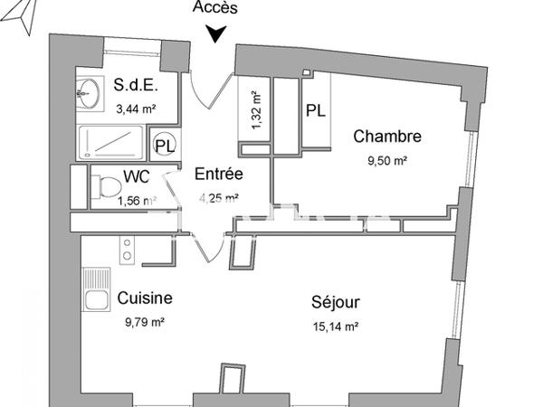 Location Appartement 2 pièces 45 m² - 7 RUE DU COEUR COURONNE Dieppe 76200