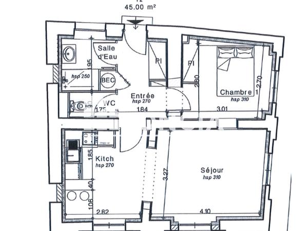 Location Appartement 2 pièces 45 m² - 7 RUE DU COEUR COURONNE Dieppe 76200