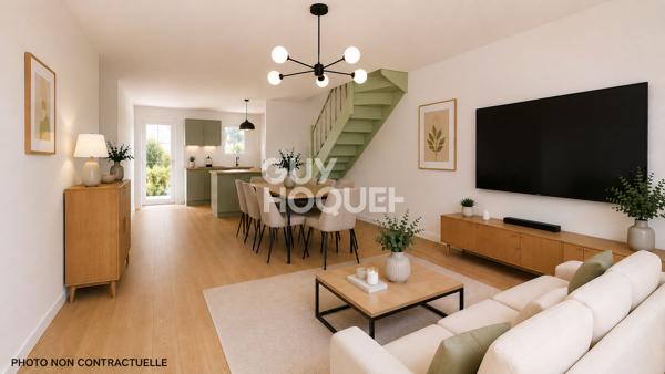 Maison T4 en 3 faces sur parcelle de 300 m² .
