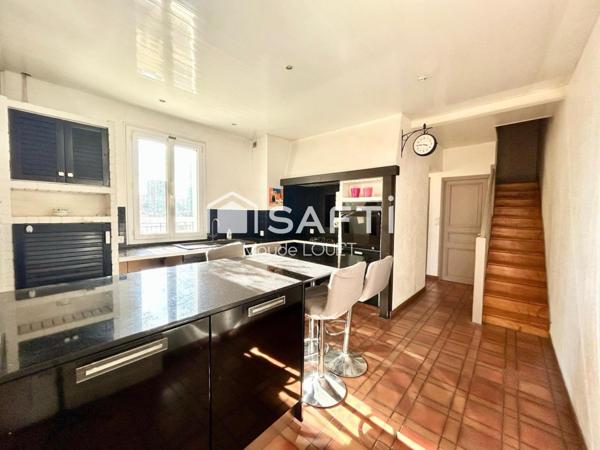 COLOMBES - MAISON 107 M² - 4 CHAMBRES - JARDIN - SOUS-SOL TOTAL 70 M²