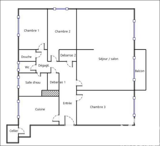 Appartement à vendre 4 pièces 85 m² Dreux