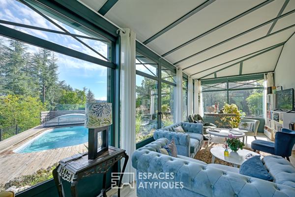 Lumineuse villa de plain-pied avec panorama grandiose