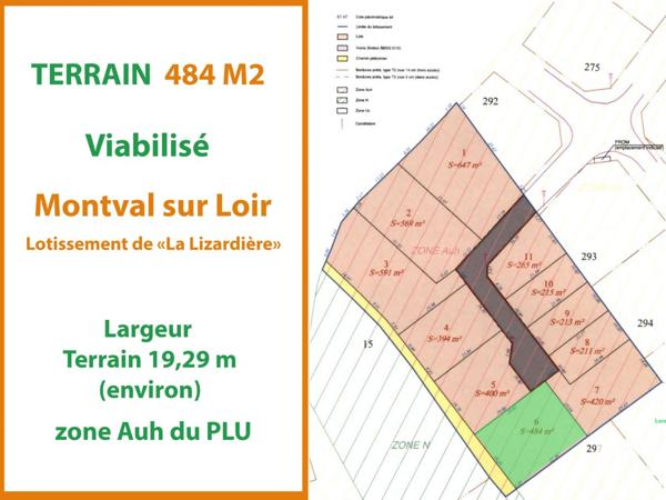Terrain à vendre 484 m² Montval-sur-Loir