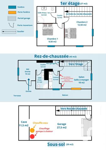 Maison de village 3 pièces de 70 m² à Cransac (12110)