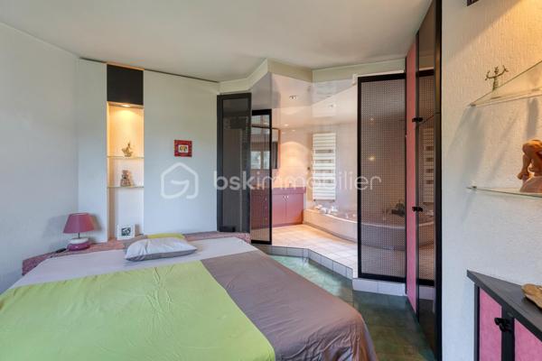 Une propriété rare au cœur d’Échirolles, offrant volumes, intimité et multiples possibilités.

Située dans un secteur central, cette maison de 1967 de plain-pied d’environ 179 m² habitables séduit par sa configuration particulièrement polyvalente : DEUX LOGEMENTS INDEPENDANTS mais COMMUNIQUANTS, un VASTE SOUS-SOL et un JARDIN clos et arboré avec PISCINE.

Le premier logement propose un double salon - salle à manger, une cuisine indépendante, une chambre et une salle d’eau avec WC.
Le second offre de beaux volumes avec cuisine indépendante, cellier, double salon, trois chambres dont DEUX SUITES PARENTALES, une salle d’eau supplémentaire avec WC et une grande VERANDA isolée, ouverte sur le jardin et la piscine.

Les deux parties peuvent être conservées indépendantes ou réunies pour créer une grande maison familiale. Cet aménagement permet d'envisager un logement pour un investissement locatif, la famille ou une activité professionnelle proche tout en ayant une entrée indépendante de son domicile

Un EXTERIEUR QUI FAIT OUBLIER LA VILLE: C’est l’un des véritables atouts de cette propriété : deux accès indépendants et stationnements, un jardin confidentiel, clos et arboré, qui offre une agréable sensation d’intimité malgré la situation centrale. Vous profiterez d'une PISCINE SEMI-ENTERREE CHAUFFEE, ainsi que d'un CARPORT, d'un ABRI BOIS et d'un PUITS pour le jardin.

Le SOUS-SOL d'environ 170 m², dont une partie aménagée, offre un espace exceptionnel pour le stockage, les loisirs, un atelier ou tout autre projet.

Les +: 2 logements indépendants et communicants;  sous-sol d'environ 170 m². piscine chauffée; jardin clos et arboré, sans vis-à-vis marqué; carport, abri bois et puits.

Une maison atypique et évolutive, idéale pour une famille, un projet multigénérationnel ou un investissement.
À découvrir sans tarder, d'autres surprises vous y attendent!