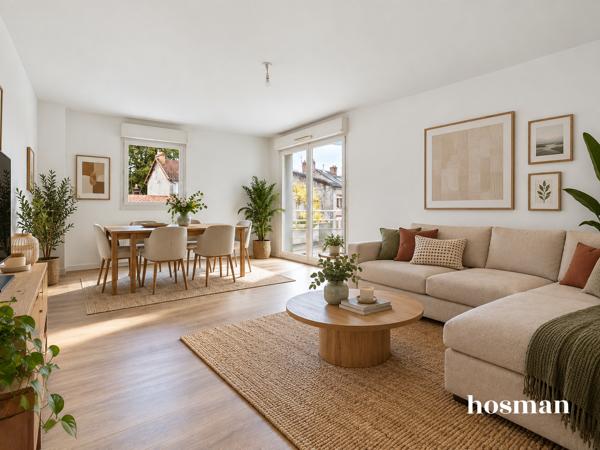 Appartement T3 de 63,05 m2 avec balcon et place de parking - Quartier Pont Rousseau à Rezé