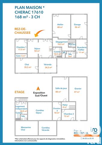 Maison à vendre 5 pièces 168 m² Chérac