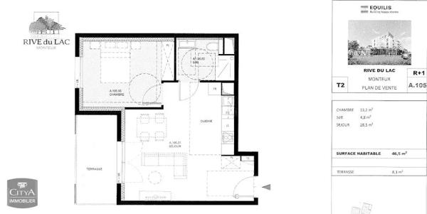 Appartement à louer 2 pièces 46.5m² Monteux (84170)