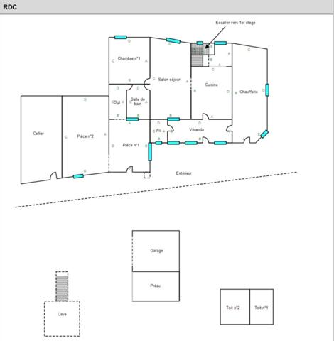 Grande maison T7 166m2 classe D avec dépendances