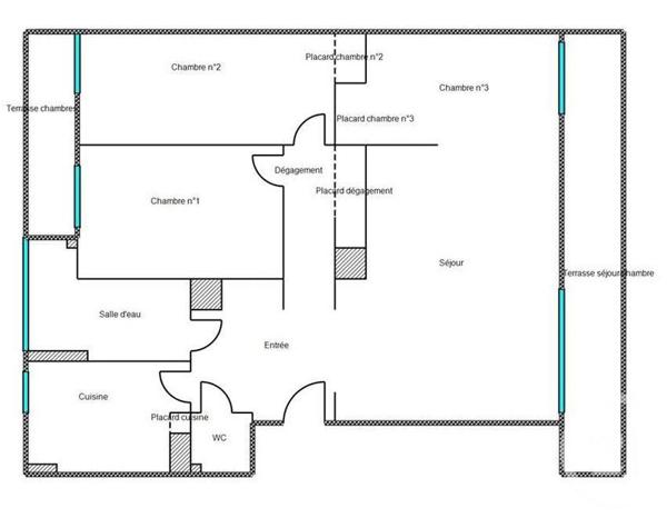 Appartement F4 à vendre  3 pièces - 69,80 m2 NICE - 06
