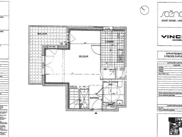 Location Appartement 3 pièces 71.2 m² - 10 RUE AMPERE Saint-denis 93200