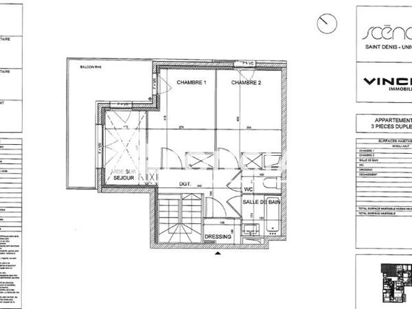 Location Appartement 3 pièces 71.2 m² - 10 RUE AMPERE Saint-denis 93200