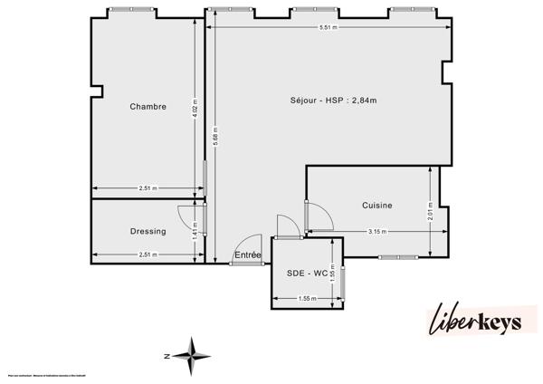 🏡 T2 43 m² – Séjour 21 m² – Dressing – Métro Chartreux